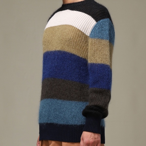 MARNI - Marni crew neck sweater with multicolor bands - Picture 3 of 9
